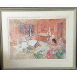 Large Sir Russell flint print ' the Red terrace'