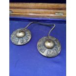 Set of bronze tibetan fung shway bells.