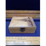 Mauchline ware box depicting Scott's monument Edinburgh.