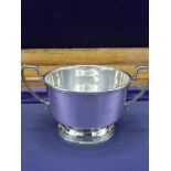 Silver Hall marked birmingham sugar bowl makers Adie Brothers Ltd. 95 grams.