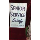 Large Vintage Enamel Sign Senior Service 92cm x 61cm