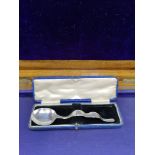 Arts crafts silver Hall marked spoon boxed.
