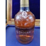 Bottle of brogan fuels bottled in Scotland whisky full and sealed.