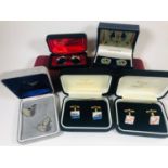 Lot of 5 boxed new designer cufflinks, Liberty.