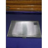 Large silver Hall marked birmingham card case makers FF. 221 grams in weight. Maker fredick field.