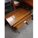 Teak nest of tables.