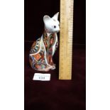 Royal Crown Derby Large Persian cat paperweight .
