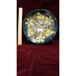 Large Moorcroft wall charger Hypericum design 1993 26cm Diameter.