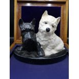 Brentleigh ware whisky Black and white advertising westie dog display.