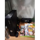 Xbox 360 console with games.