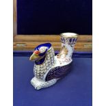 Large Royal Crown Derby Imari pattern Eagle candle stick.