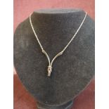 Silver Hall marked Gilt art deco style necklace on makers SW limited.