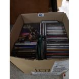 Box of cds and dvds