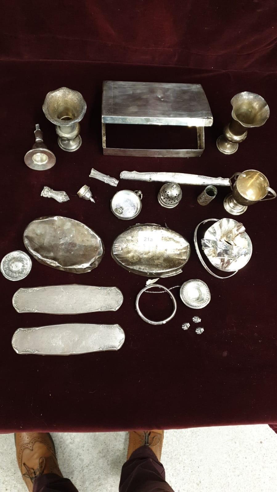 Large Selection Scrap Silver Some Items Only Dented Can BE Repaired Aproximatley 751 Grams.