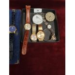 Assortment Wrist Watches Pocket Watch Workings and Face Hygrometer ect.