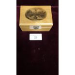 Mauchline Ware Burns Monument Box Good Condition.