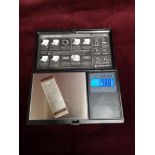 Silver Hall marked clip holder. 19 grams..