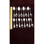 Selection of Sterling Silver Hallmarked Tea Spoons 358 Grams