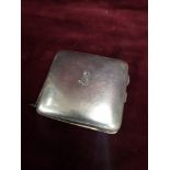 Silver Hall marked cigarette case birmingham. With raised out holder.