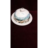Highland Pottery Scottish Hand Painted Cheese Dish Mint Condition