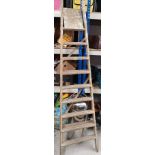 Set of vintage ladders.