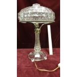 Beautiful Early 1900S Glass Table Lamp Small Chip To Finial