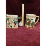 2 Early Doulton Water Jugs Pickwick Papers and Oliver Twist