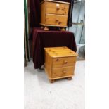 Pair of pine side cabinets.