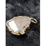 geode gold pendent.