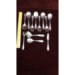Selection Of Sterling Silver Hall Marked Serving Spoons Ladle ect 409 Grams