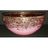 Scottish glass Monart bowl 10cms High 20cms Diameter