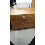 Teak Retro 3 drawer chest.