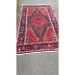 Large Persian Style Rug With Fringed Edge 100 inches x 59 inches.
