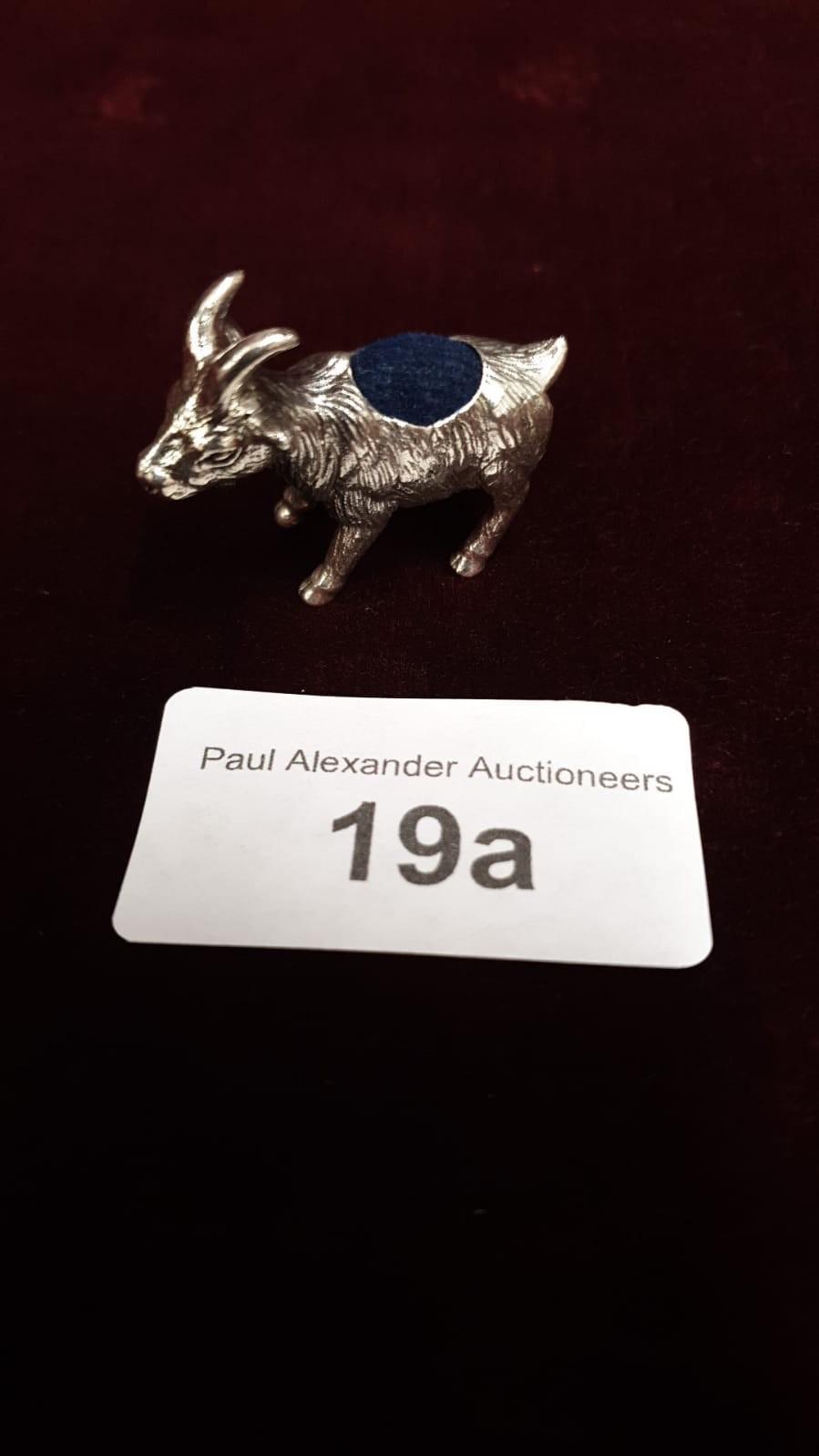 Rare Silver Goat Pin Cushion 925