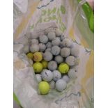 Large lot of golf balls.