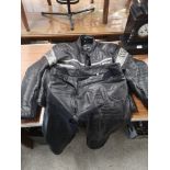 Weise Motorcycle leathers size 54 jacket and 36 waist trousers.