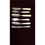 Selection Of Silver Bladed Knifes and Silver Handle Knife 190 Grams