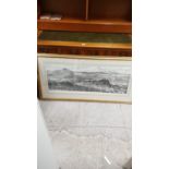 Large Picture Of Edinburgh Dated 1868 54 inches x 27 inches In Gilded Frame