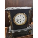 Victorian slate mantle clock.