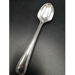 Rare Victorian Silver hall marked London egg spoon makers mark rubbed dated 1895. weighs 18.5 grams.