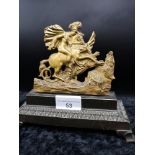 Victorian Brass Door Stop George And The Dragon