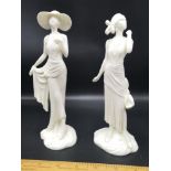 2 Royal Worcester figures. 8 inches in height.