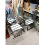 Rennie mackintosh inspired set of 4 chairs together with dinning room table