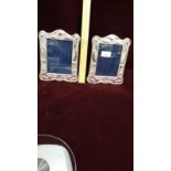 Pair Of Stunning Silver Hallmarked Large Picture Frames 20cm x 15cm London Mark