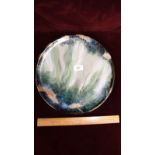 Large Stunning Scottish Highland Pottery Hand Painted Wall Charger 31cm Diameter Signed