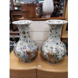 Large pair of Chinese porcelain vases.