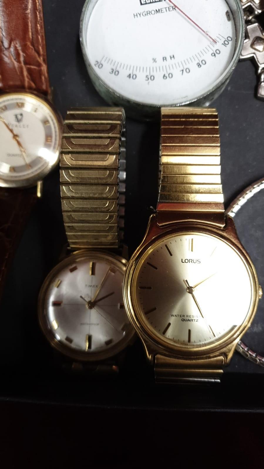 Assortment Wrist Watches Pocket Watch Workings and Face Hygrometer ect. - Image 3 of 4