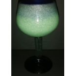 Strathearn stone ware glass goblet 19cms.