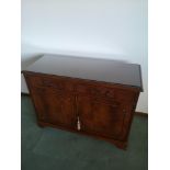 Reproduction 2 drawer cabinet with 2 door cupboard.