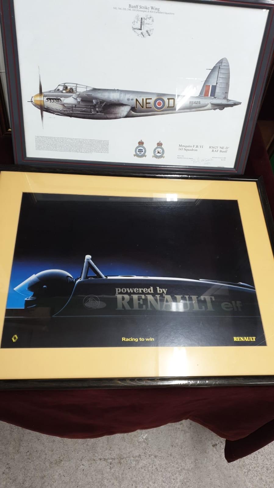 2 Limited Edition War Plane Prints And Renault Racing Car Print. - Image 3 of 3